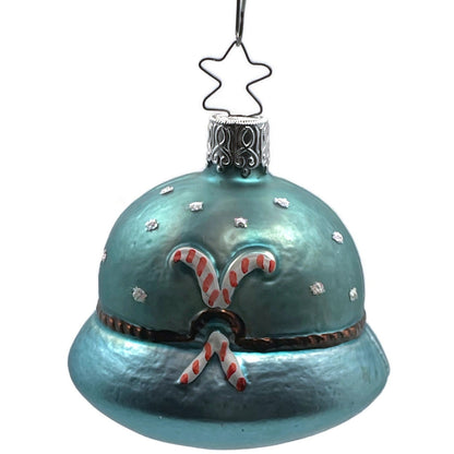 Inge Glass Ornament Christmas Cap Candy Canes Old World Christmas Tree Decor
