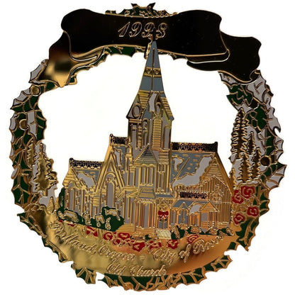 Portland Ornament 1998 The Old Church Gold Plated Michael Allen Harrison CD