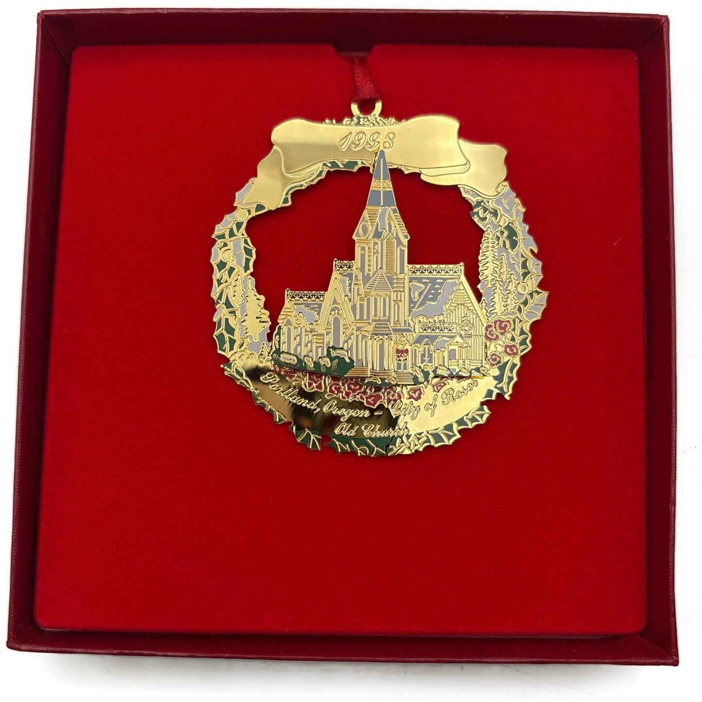 Portland Ornament 1998 The Old Church Gold Plated Michael Allen Harrison CD