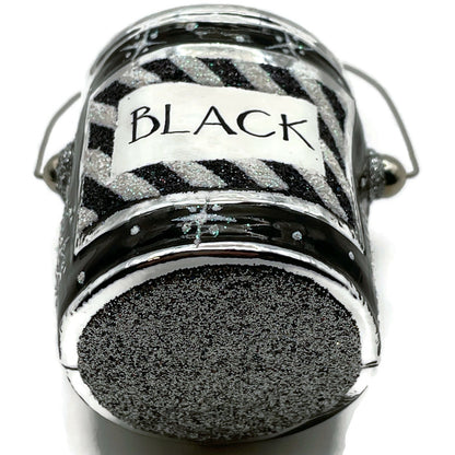 Patricia Breen Colorful Quarts Black Shiny Rim Snowflakes Christmas Ornament