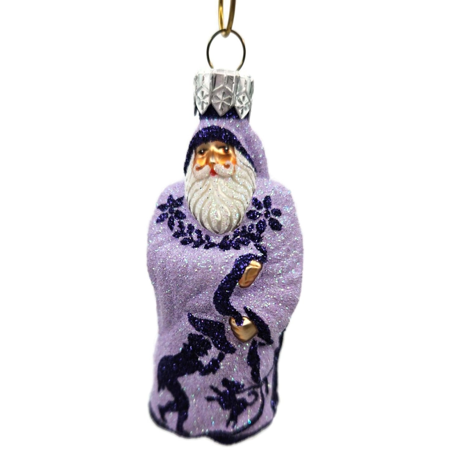 Patricia Breen Mini Redoute Santa Lavender Silhouettes Christmas Ornament 2426