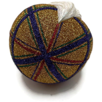 Patricia Breen Santa Du Monde Plaid Red Gold Christmas Tree Ornament CATZ