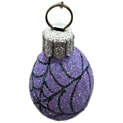 Patricia Breen Miniature Egg Spider Web Purple Halloween Christmas Tree Ornament