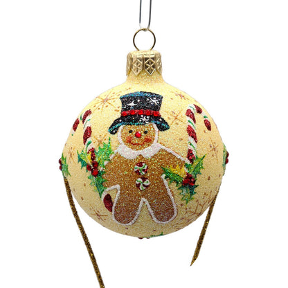 Patricia Breen Swing Time Gingerbread Santa Claus Candy Christmas Tree Ornament