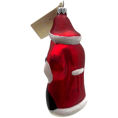 Patricia Breen Woodland Santa Claus Cherry Red Christmas Tree Ornament