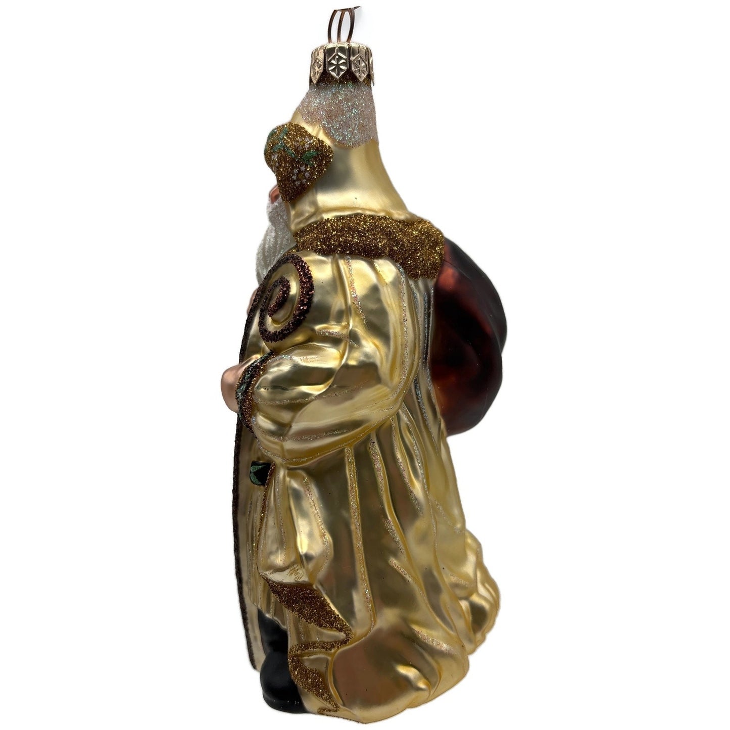 Patricia Breen Van Mourik Santa Claus Gold Brown Fall Christmas Tree Ornament
