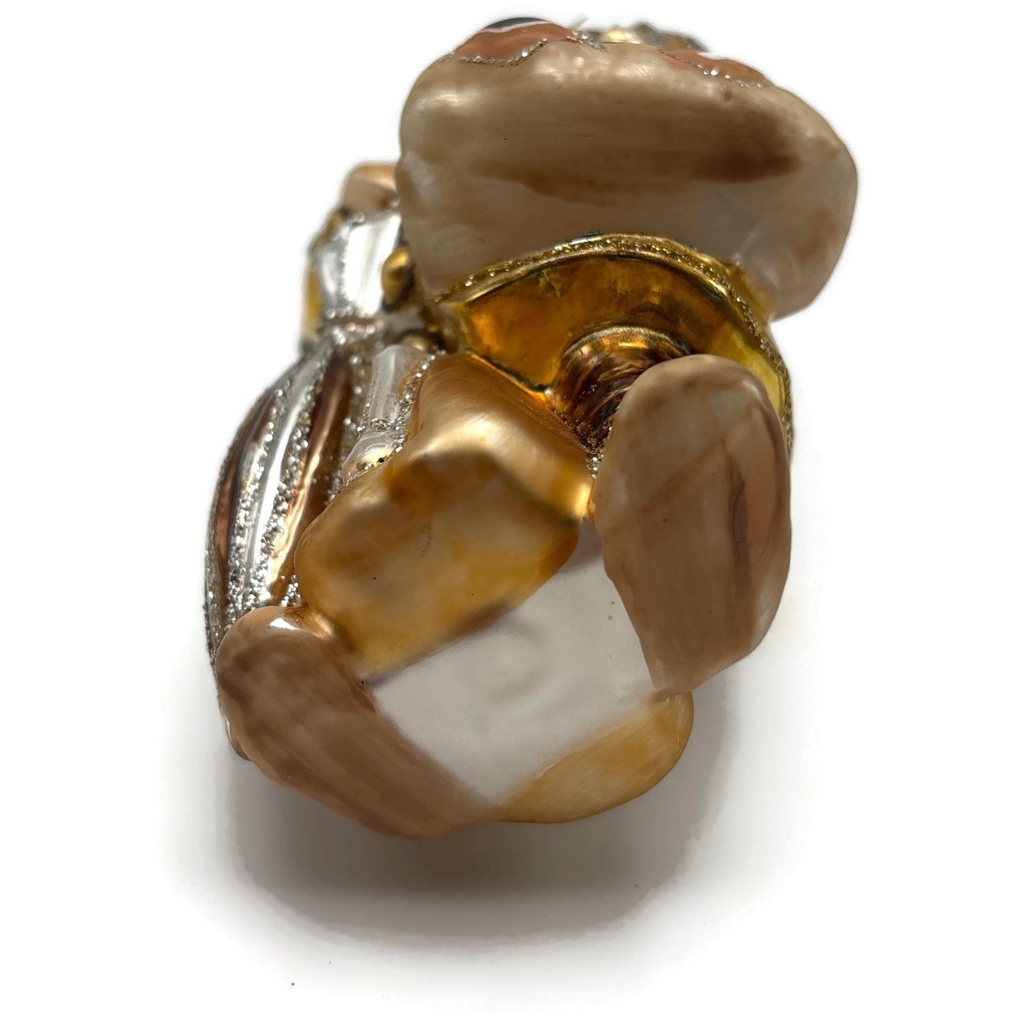 Heartfully Yours Old English Santa Claus Gold Jeweled Christmas Tree Ornament