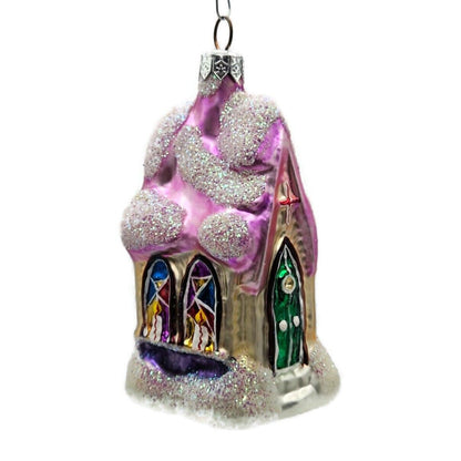 Christopher Radko Midnight Mass Pink Purple Chapel Christmas Ornament 94-913-2