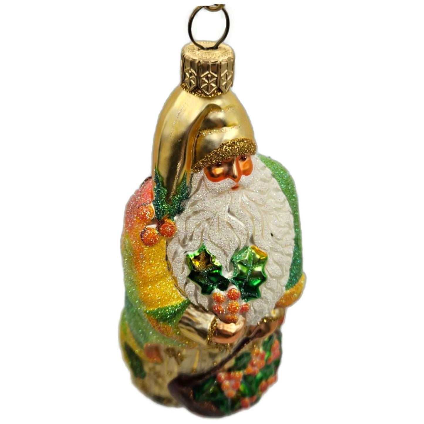 Patricia Breen Glad Tidings Gold Santa Claus Autumn Fall Christmas Tree Ornament