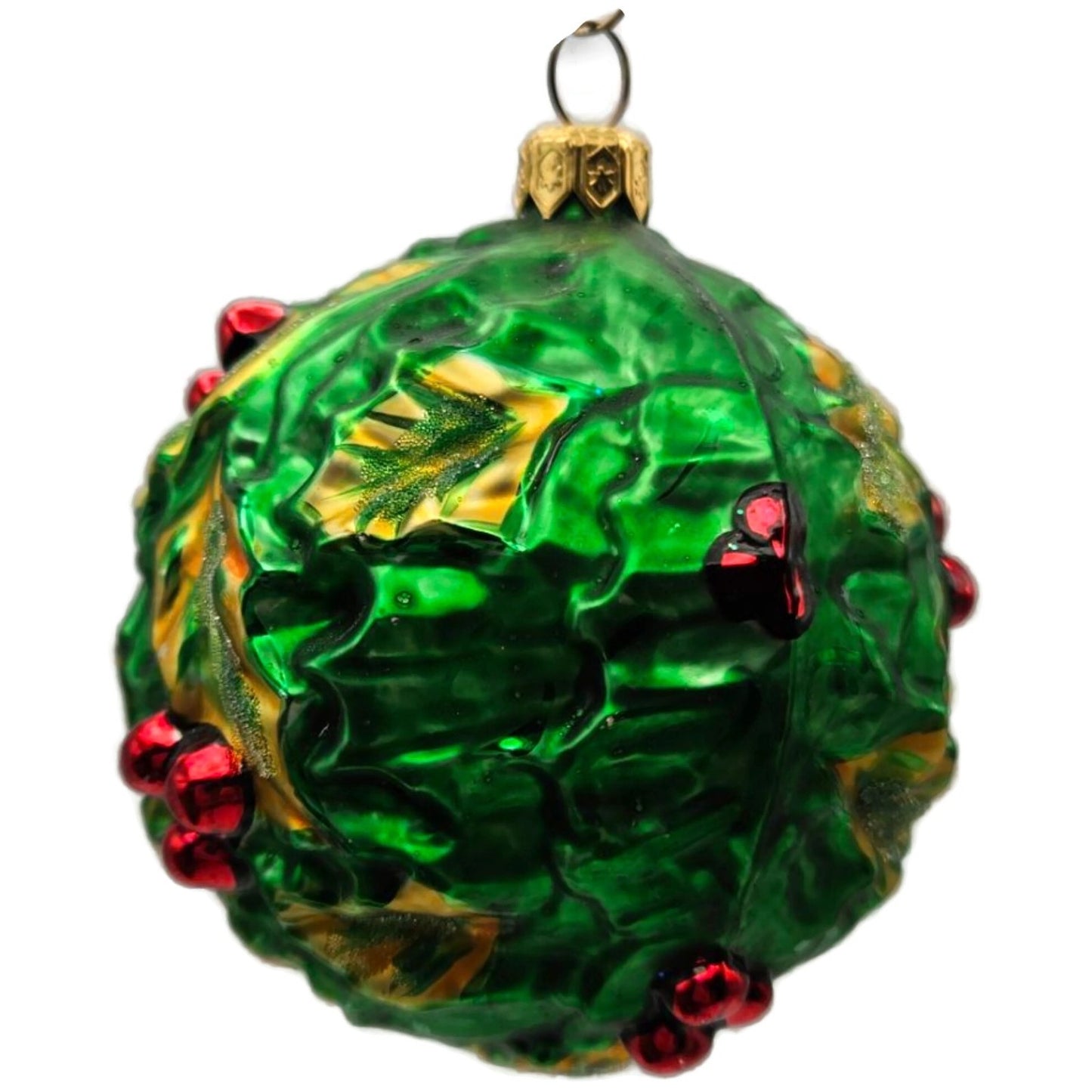 Christopher Radko Holly Frost Berry Green Christmas Tree Ornament 97-135-0