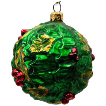 Christopher Radko Holly Frost Berry Green Christmas Tree Ornament 97-135-0