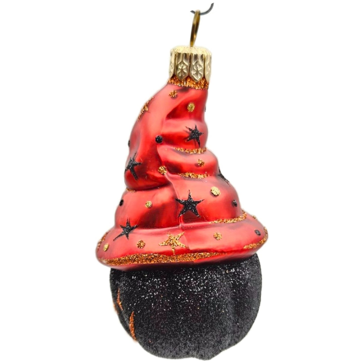 Patricia Breen Bewitched Pumpkin Black Orange Stars Halloween Christmas Ornament