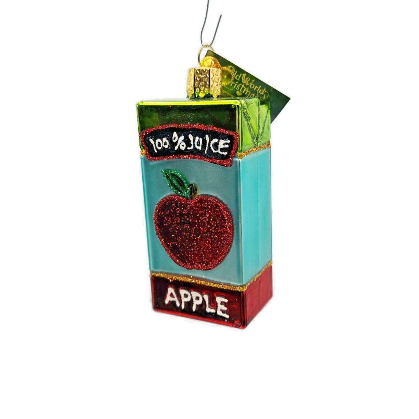 Old World Christmas Apple Juice Box Christmas Holiday Tree Ornament OWC 2019