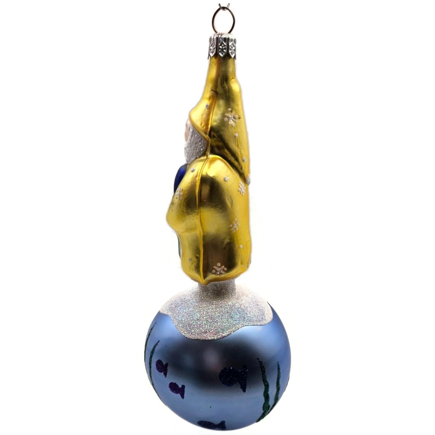 Patricia Breen Marinista Santa Matte Ball Fish Seaweed Nautical Decor Ornament