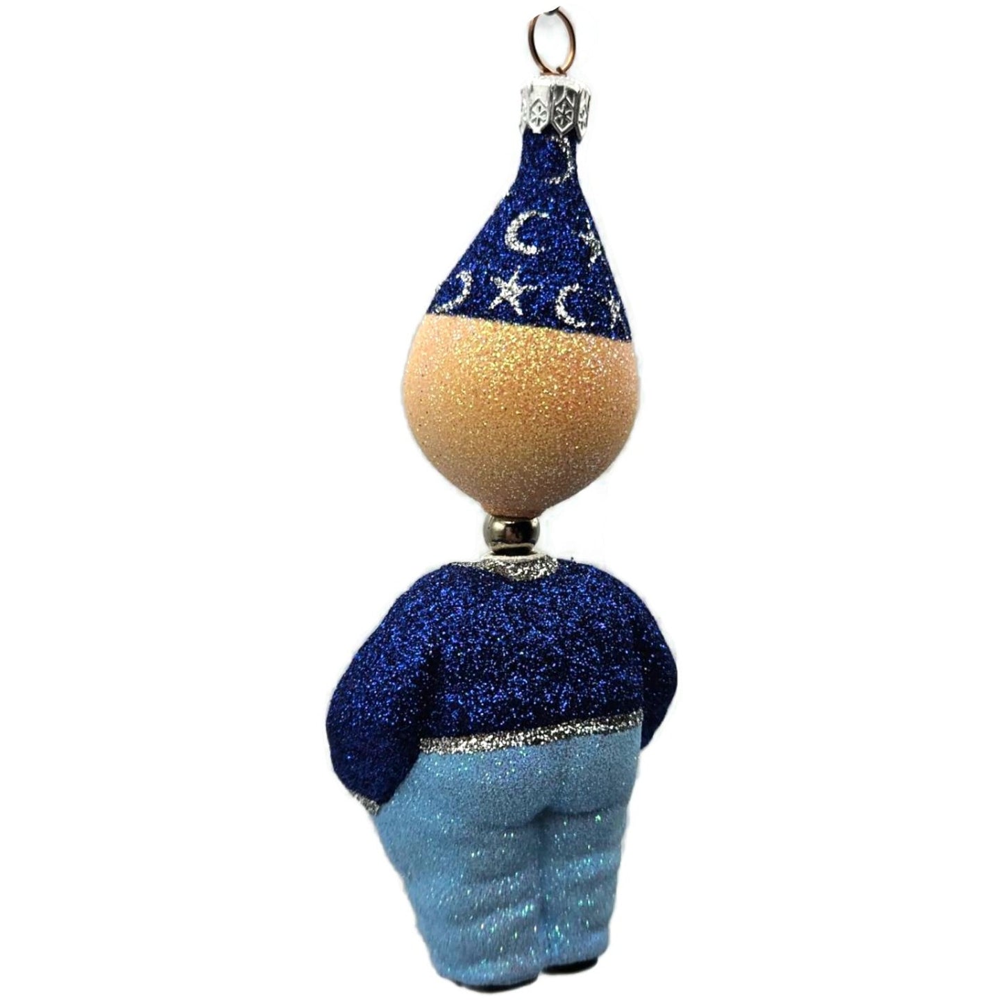 Patricia Breen Trick Or Treaters Wiz Moon Stars Glass Halloween Ornament 2282
