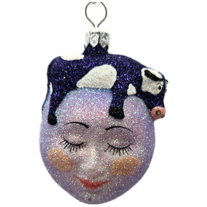 Patricia Breen Miniature And The Cow Jumped Purple Christmas Tree Ornament CATZ