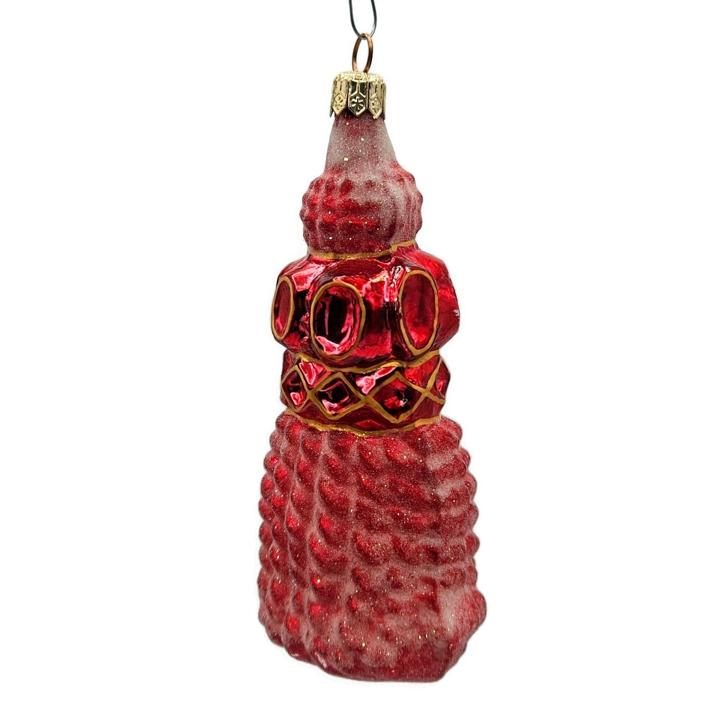 Christopher Radko Fancy Fringe Frosted Ribbed Easter Spring Ornament 96-006-0