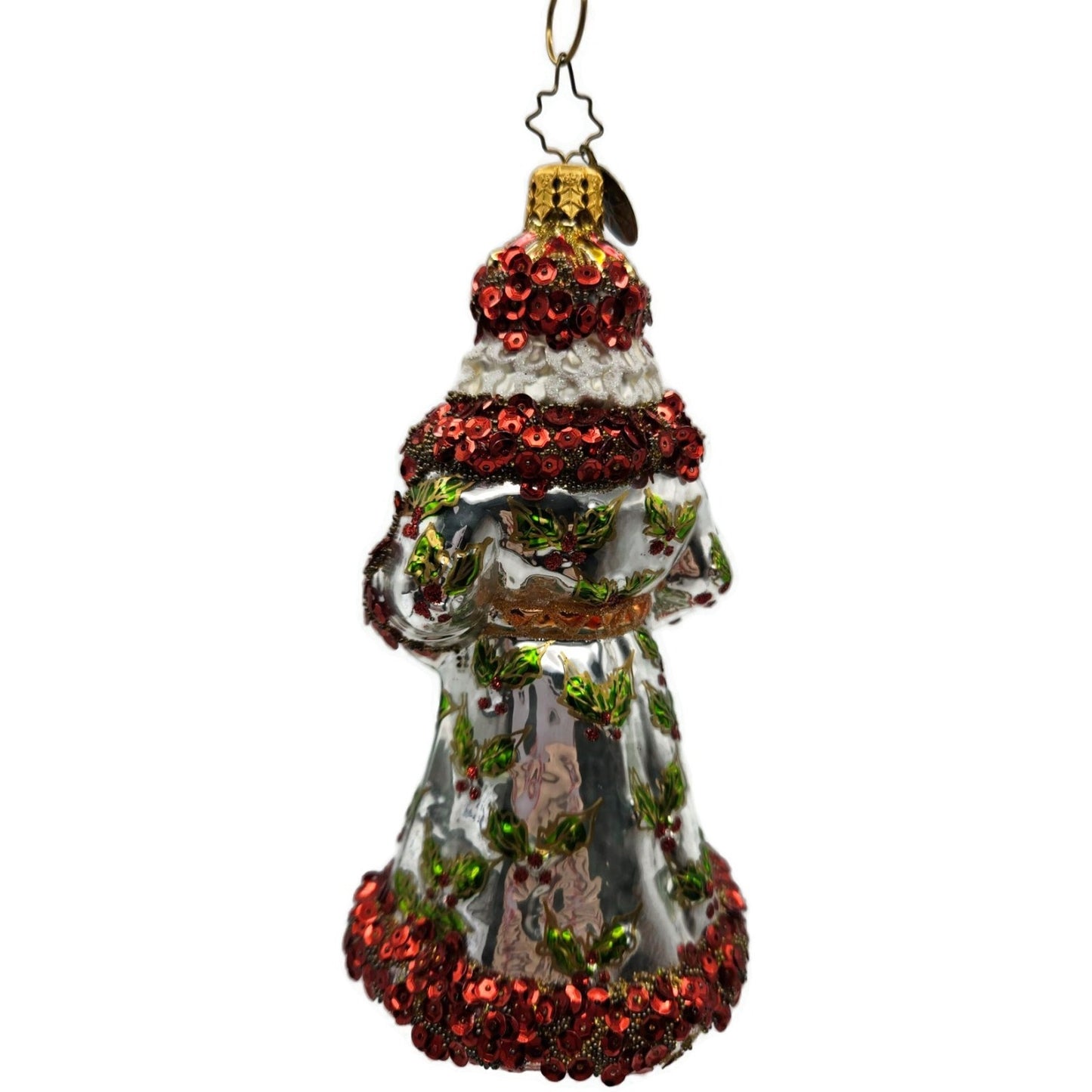 Christopher Radko Luxberry Holiday Sequin Santa Claus Christmas Ornament 1014010
