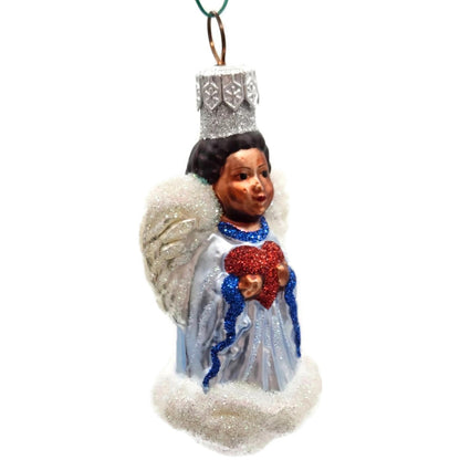 Patricia Breen Quartet of Angels Pastel Heart Blue Christmas Tree Ornament