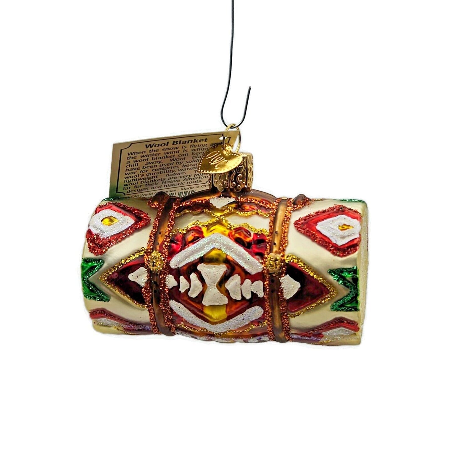 Old World Christmas Wool Blanket Christmas Holiday Tree Ornament OWC 32394