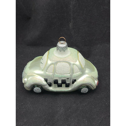 Patricia Breen Little Yellow Taxi Pearl Extra Glitter Christmas Holiday Ornament