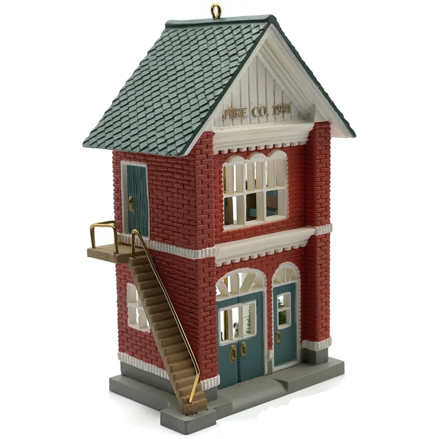 Hallmark Ornament Fire Station 1991 Nostalgic Christmas Village Tree Keepsake