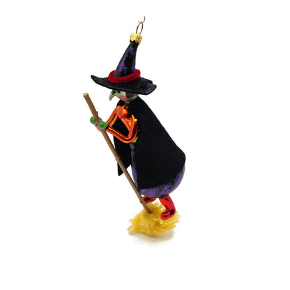Christopher Radko Fly by Night Witch Italian Halloween Tree Ornament 97-408-0