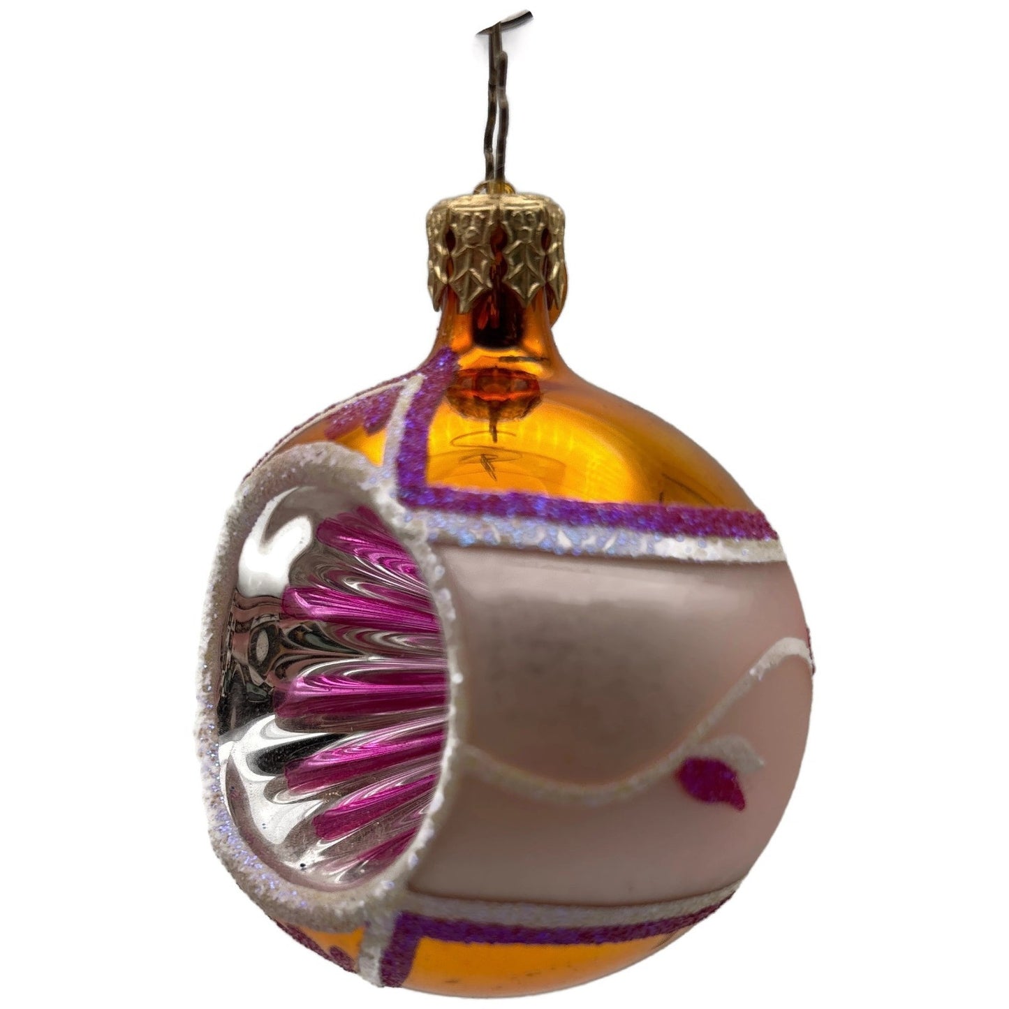 Christopher Radko Fantasia Kensington Glow Ball Reflector Christmas Ornament