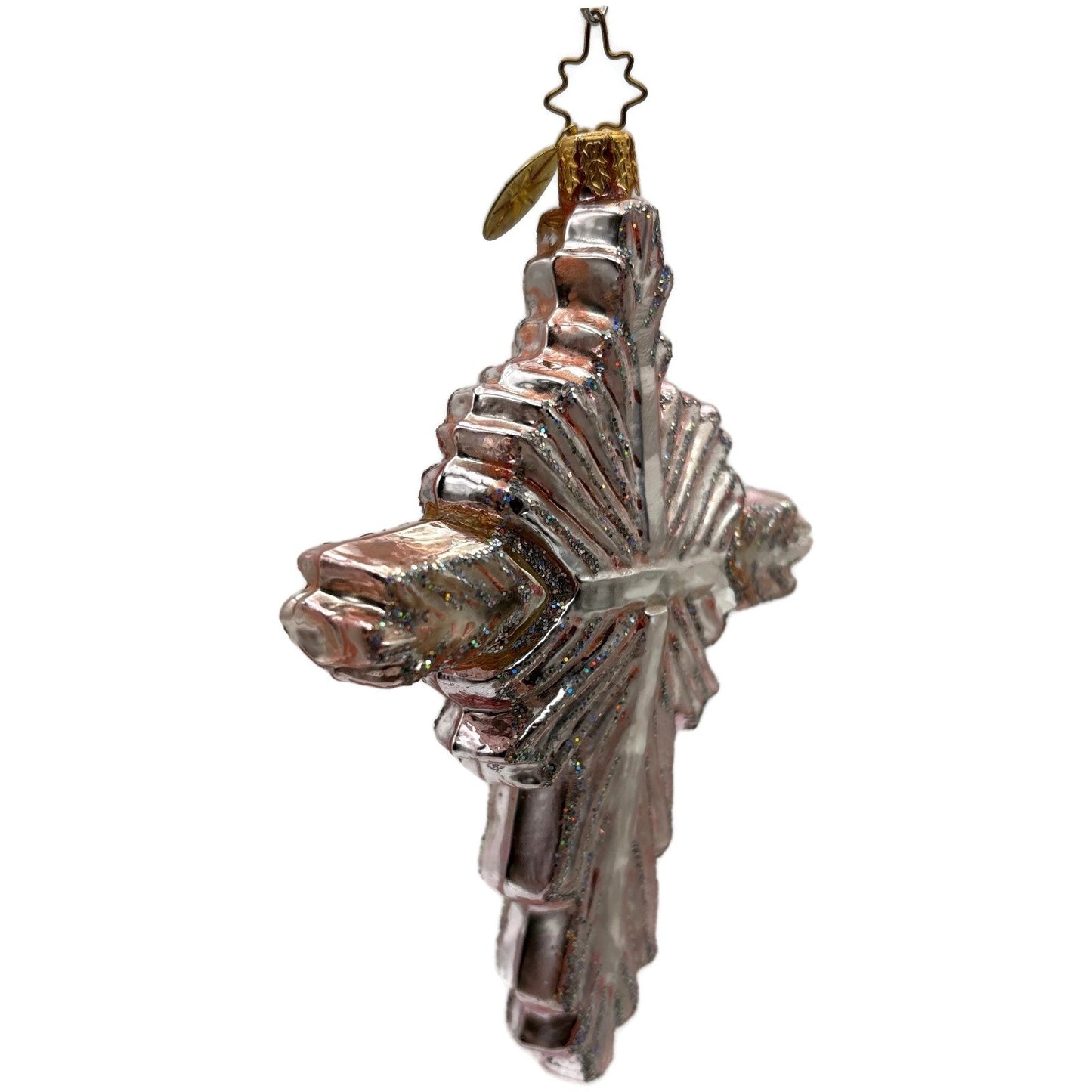 Christopher Radko Iridescent Cross Christmas Tree Ornament