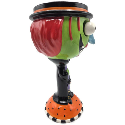 Department 56 Halloween Google Eye Goblet Witch Glass Candy Dish Party Decor