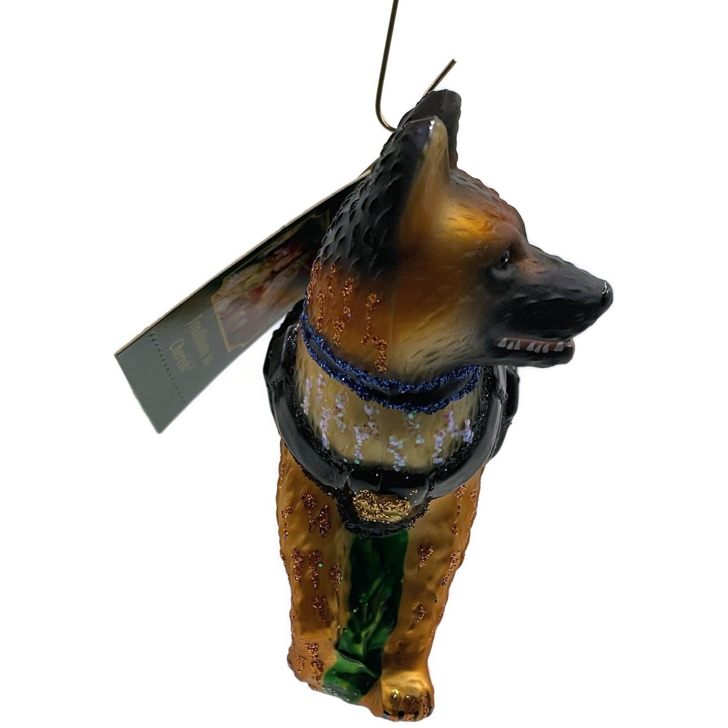 K9 Police Dog Ornament Animal Old World Christmas OWC Christmas Tree Decoration