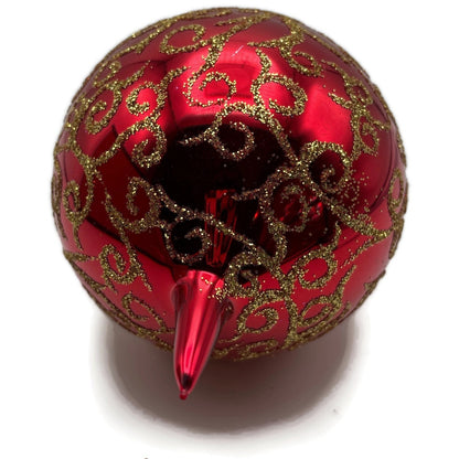 Christopher Radko Rhapsody Red Gold Drop Christmas Tree Ornament 96-260-0
