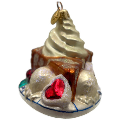 Christopher Radko Grandma's Pie Slice Whipped Cream Christmas Ornament 01-0731-0