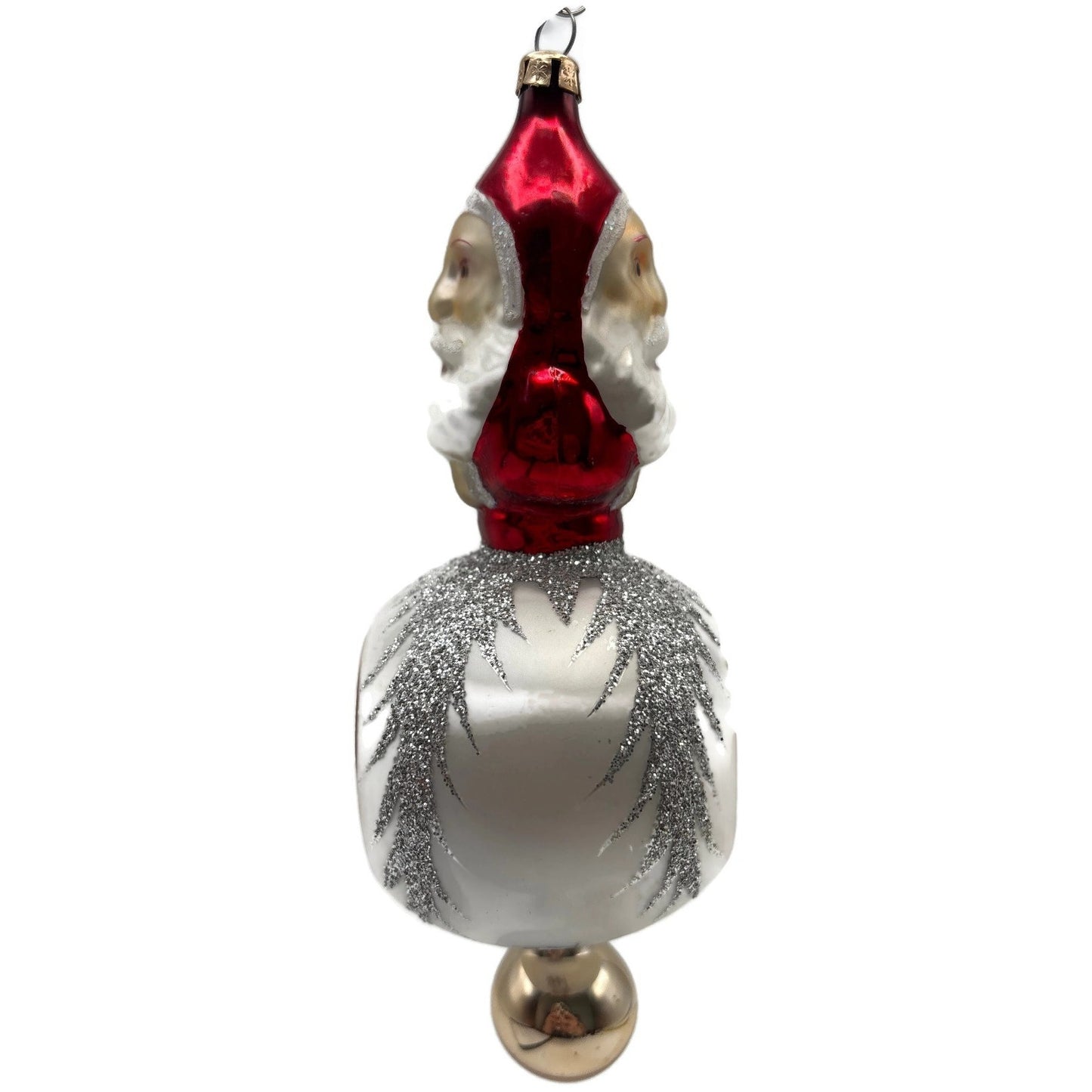Christopher Radko Two Sided Santa Reflector Christmas Tree Ornament 92-102-0