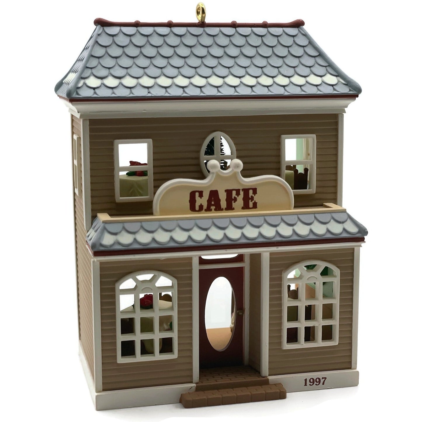 Hallmark Cafe 1997 Nostalgic Holiday Christmas Village Tree Keepsake Ornament