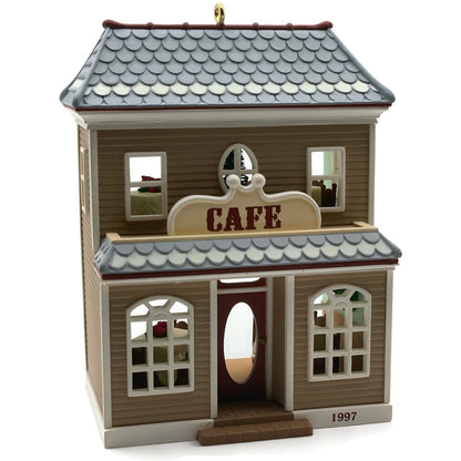 Hallmark Cafe 1997 Nostalgic Holiday Christmas Village Tree Keepsake Ornament