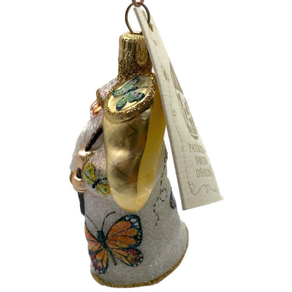 Patricia Breen Miniature Santa for Vera Pearl Butterfly Spring Holiday Ornament