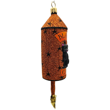 Patricia Breen Halloween Blastoff Orange Stars Black Cat Christmas Ornament 2228