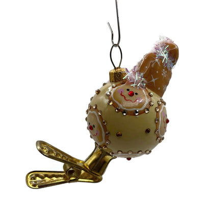 Patricia Breen Bauble Santa Gingerbread Faces Clip On Christmas Tree Ornament