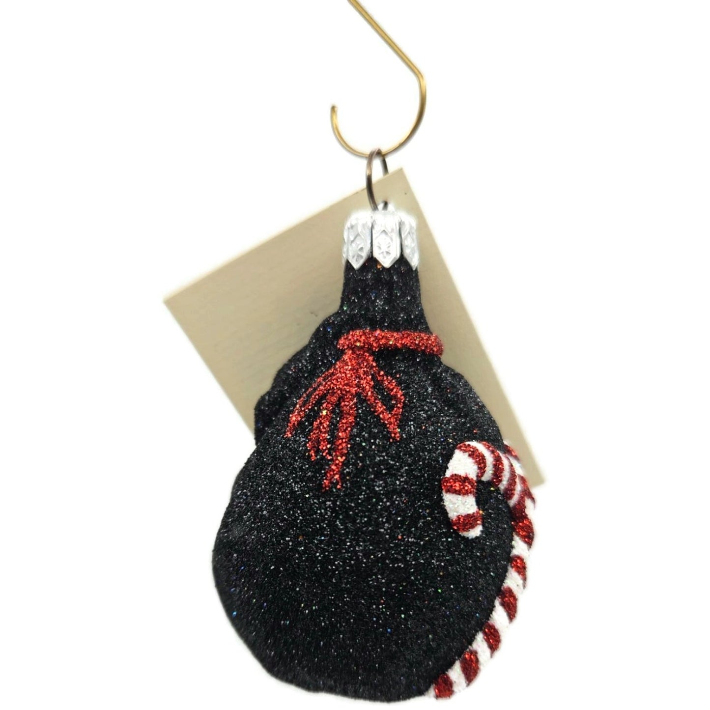 Patricia Breen Peppermint Sack Black Candy Canes Christmas Tree Ornament CATZ