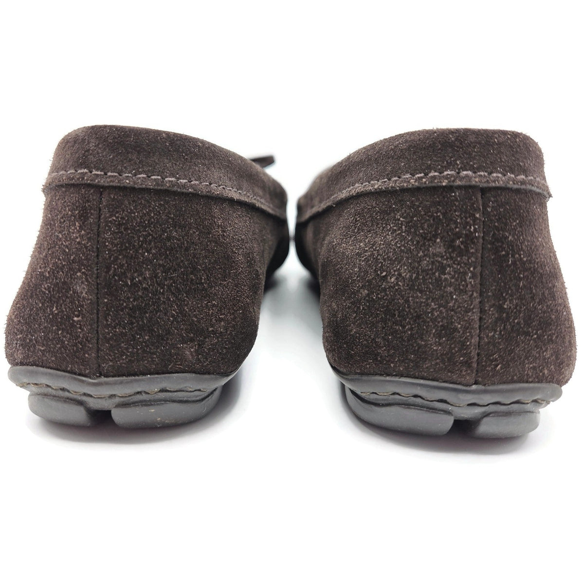 Prada Women’s Loafers Ebano Dark Brown Suede Scamosciato Italian Driving Shoes