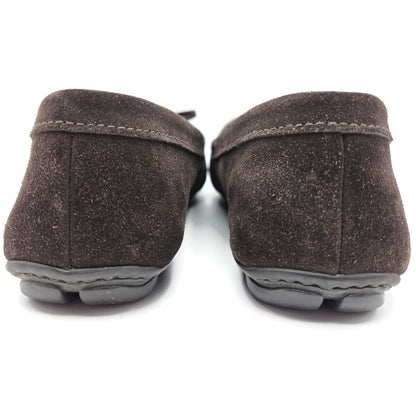 Prada Women’s Loafers Ebano Dark Brown Suede Scamosciato Italian Driving Shoes