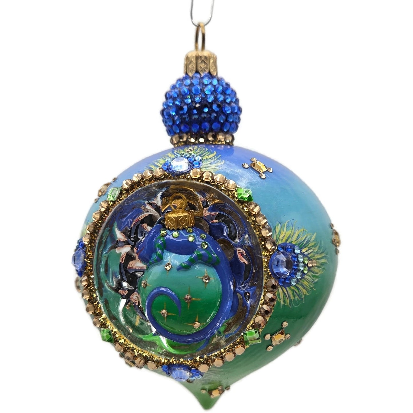 Patricia Breen Ornament Anniversary Reflector Peacock Chameleon Christmas Decor
