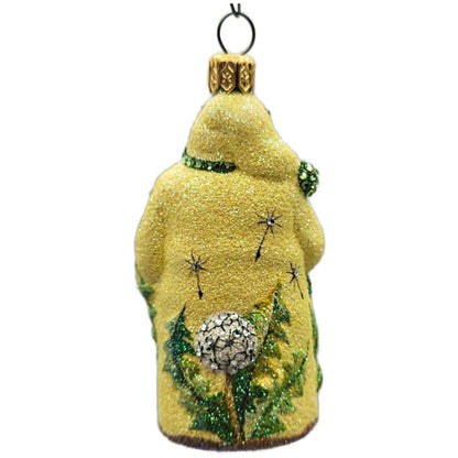 Patricia Breen Miniature Dandelion Santa Yellow Spring Christmas Ornament NM