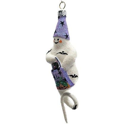 Patricia Breen Halloween Trickster Black Cat Lavender Ghost Christmas Ornament