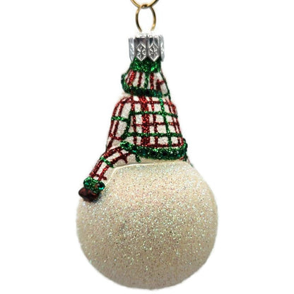 Patricia Breen Snow Frolic Plaid Santa Claus Snowman Christmas Ornament 2351