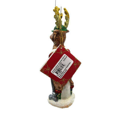 Juliska Country Estate Reindeer Games Comet Golf Club Glass Christmas Ornament