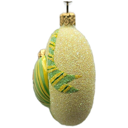 Patricia Breen Ornamental Medallion Yellow Roses Stripe Spring Ornament NM 2737