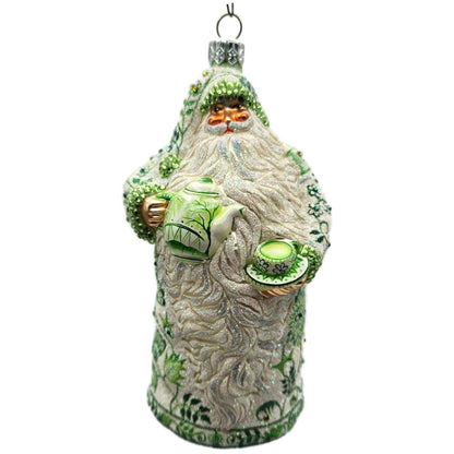 Patricia Breen Connaught Santa Chinoiserie Green Tea Party Christmas Ornament