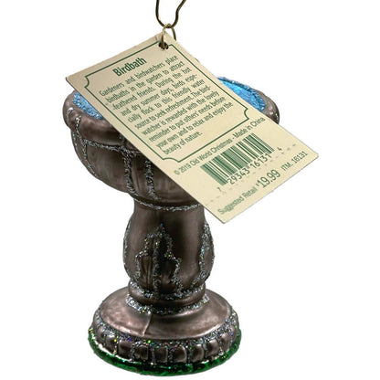 Birdbath Ornament Garden Floral Spring Christmas Tree OWC Old World Christmas